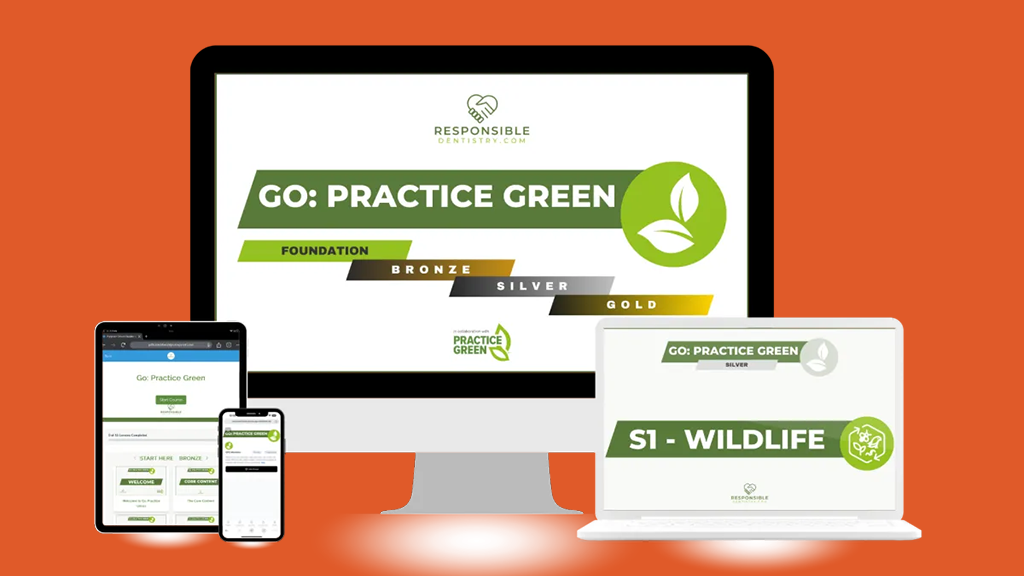 Examples of the Go Practice Green website on various devices