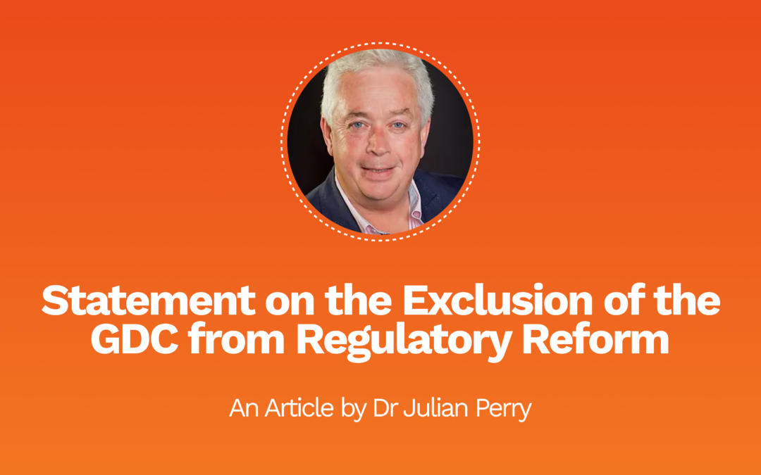 Statement on the Exclusion of the GDC from Regulatory Reform 